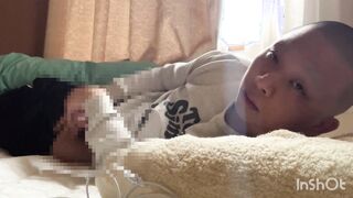 修士学生のチン出しモーニングオナニー