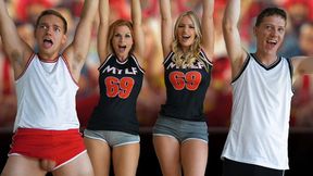 Stepmoms Rachael Cavalli and Sedona Reign celebrate football win with taboo foursome