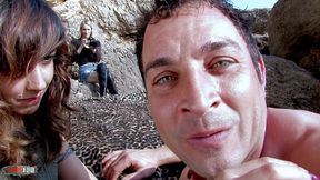 wild sex and anal at the beach with french pornstar lou charmelle