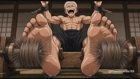 Dojo Discipline - Barefoot Jocks In The Stocks, Soles Up (Anime Bara, 17 Scenes)