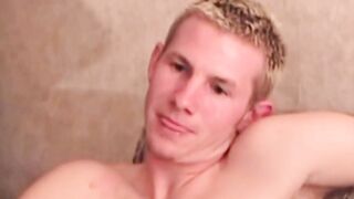 Some good homemade masturbation gay porn with a blond