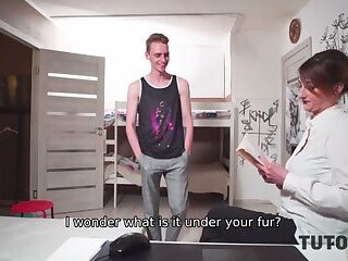 TUTOR4K. Teacher is fucked by depraved guy who needs no education but fucking