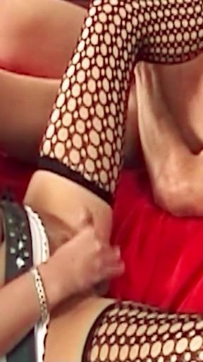 Guy Fucks Sexy Blonde Shemale in Tight Asshole After Party