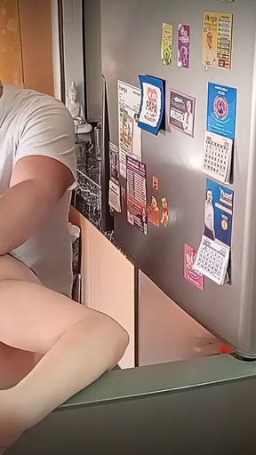 Fucking in the Kitchen with My Girlfriend's Slutty Stepmother