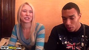 Blonde Girl Sex Adventure In A Cafe - Eric, Ilya And Iry