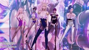 [mmd] Dalshabet - Joker Ahri Akali Kaisa Evelynn Seraphine Kda Sexy Kpop Dance 4k League Of Legends