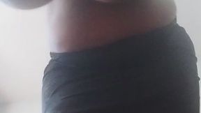 Lerato 44JJ letting her giant saggy juggs hang for you pov