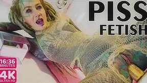 alternative TATTOO model solo PISS action - ANAL toy masturbation, pee fetish, dreads - PissVids