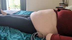 Belly Inflation in Leggings & Crop Top Part 1