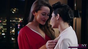 Sweet lesbians making out