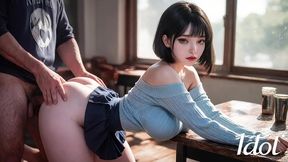here! top asian girl fucks in a cafe [ai]