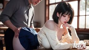 here! top asian girl fucks in a cafe [ai]