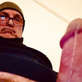 Dad shows off his erection