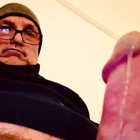 Dad shows off his erection