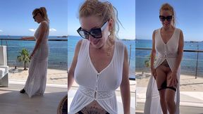 coucou les amours 6eme jour a ibiza habillee d une robe blanche longue...