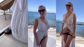 coucou les amours 6eme jour a ibiza habillee d une robe blanche longue...