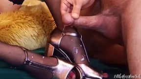 Black Stockings and High Heels Fucked and Cummed All Over