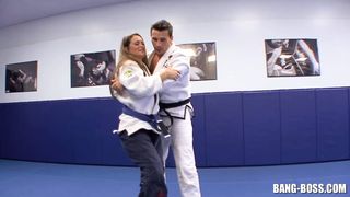 "Karate Trainer fucks his Student right after ground fight"