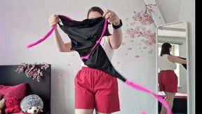 Your sexy girlfriend is getting ready for the beach just for you. JOI + countdown
