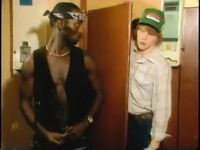 Young angelic white boy swallows black queen&#039;s dork between the stalls