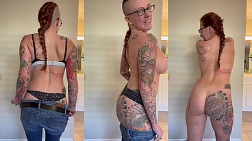 Fergilicious strip tease big tit alt alternative girlfriend