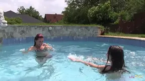 Outdoor lesbian action with big asses and tits