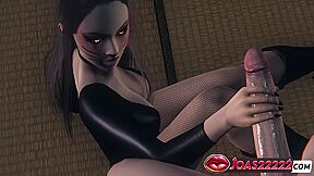 Cat Black, Black Cat And Car Toon - Halloween 3d Hentai Alluring Cosplay Girl, Handjob, Sloppy Blowjob, And Deepthroat Cumshot