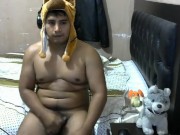 masturbacion usando gorro de perrito