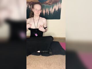 Redhead Alt Office Hottie Relaxes After Lengthy Week