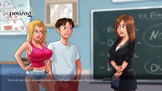 HOT FRENCH TEACHER FUCKED!  Summer time Saga