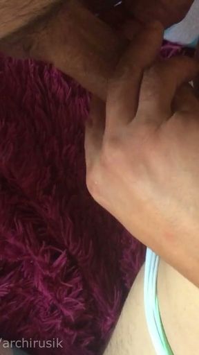High-end hot twinkies without a condom fuck their lustful holes and cum a lot with white liquid sperm!   Clip 2
