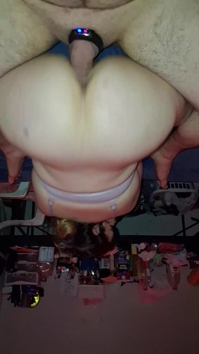 Juicy Booty Babe Takes a Big White Cock