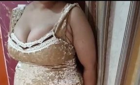 hot indian step with big ass and big boobs making sex with step brother at oyo room , her nipple are brown and very sexy ass