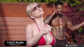 BLACKED Blonde babe Skye Treats herself to BBC