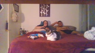 Girl smoking and cuddling turns into sucking, handjob, then cum explosion on my her big boobs PART 1