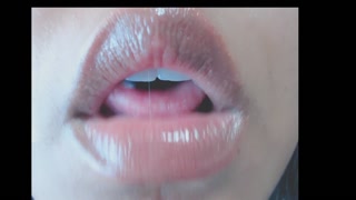 Sensual Mouth and Tongue Fetish Tease. ASMR