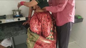 Unsatisfied Girl Has an affair and fucked hard with neighbour on kitchen platform