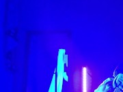 Neon shorts in your face during pullups!