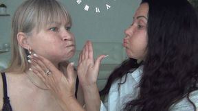 We squeeze puffy cheeks Vc