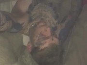 Kentucky teen Codicaine jacks off his huge tattooed dick Cumshot!