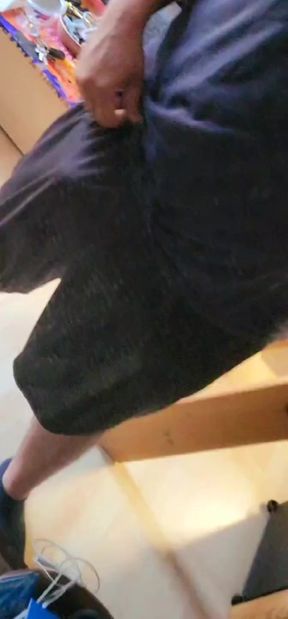 My cock swings out