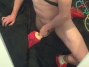 Eshay in Nike Tns fucking fleshlight