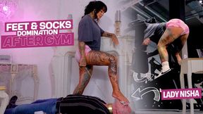 After the gym, my socks and feet will be licked! (Foot Domination with Lady Nisha) - FULL HD Mp4