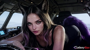 Cabin of the research ship was filled with our groans along with the wolf girl[AI]
