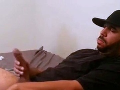 Big-Cock Mexican Daddy Strokes to Porn