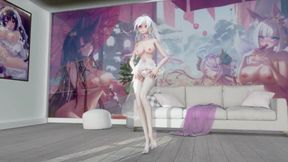 I Cannot Stop Me White Stockings Erotic Wedding Dress Striptease