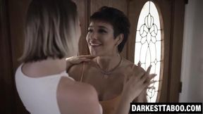 Anny Aurora sits on Brooklyn Grays naughty face