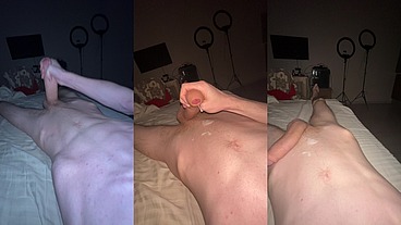 Slim Twink's Pulsing Orgasm Release