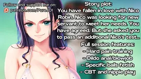 Personal servant gets CBT and JOI from Nico Robin