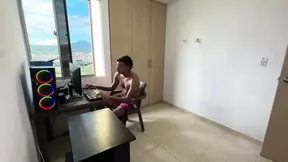 My Latina girlfriend Doesn′t Like Me Always Being on the Computer so She Lets Me Play with My Big Cock in Her Ass